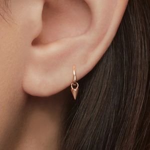 Maria Tash Plain Gold Hoop with Spike Charm